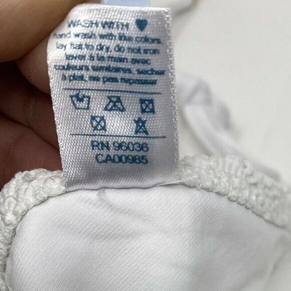 EBERJEY Womens White String Bikini Top NEW Crystal Vally Gisele REVOLVE Small S - Picture 9 of 9